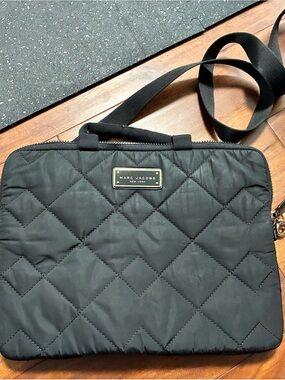Marc Jacobs Black Quilted Laptop Crossbody Sleeve